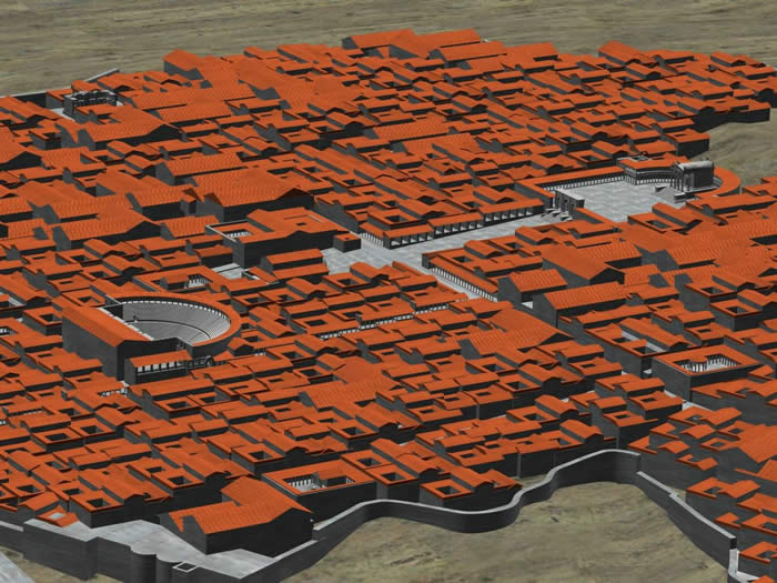 3 dimension layout of ancient Pisidian Antioch