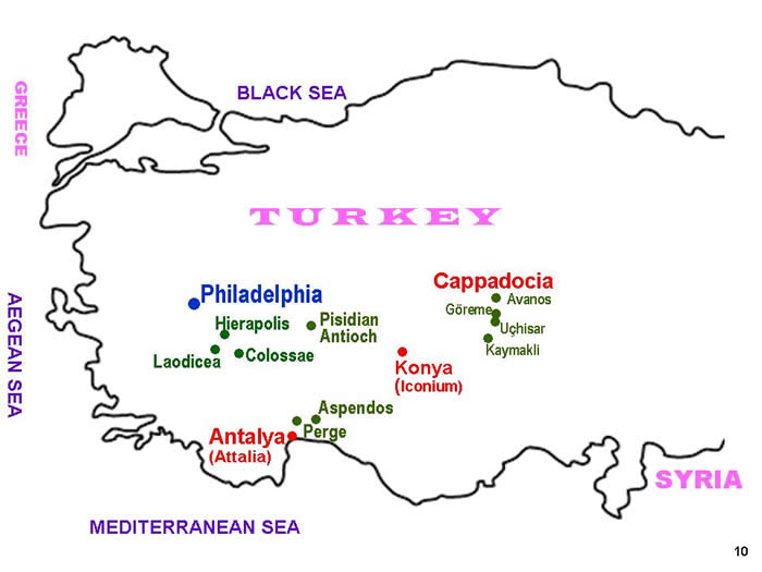 Map of location of Philadelphia Turkey