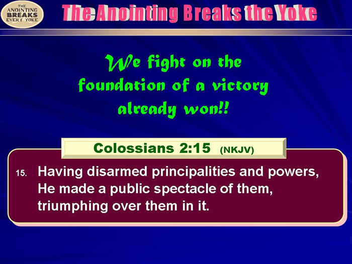 Victory already won by Christ